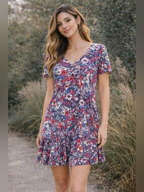 BCBG Paris Floral Flowy Dress